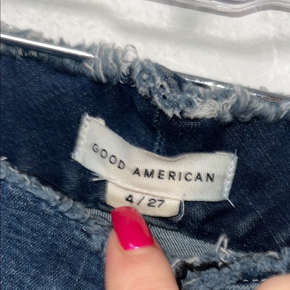 Good American High Rise Dark Blue Jeans - Picture 3 of 8